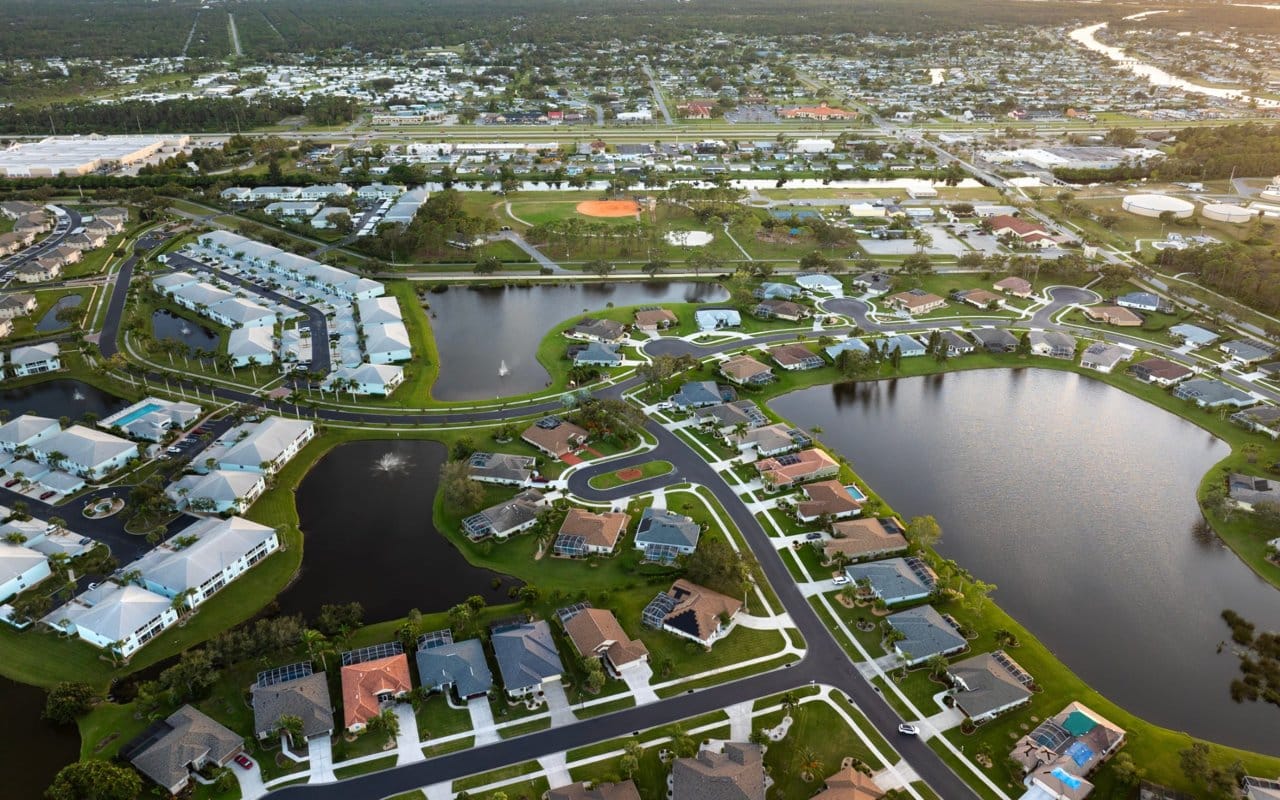 Canaveral Groves FL Homes for Sale Canaveral Groves FL neighborhood with spacious lots, residential homes, and natural surroundings.